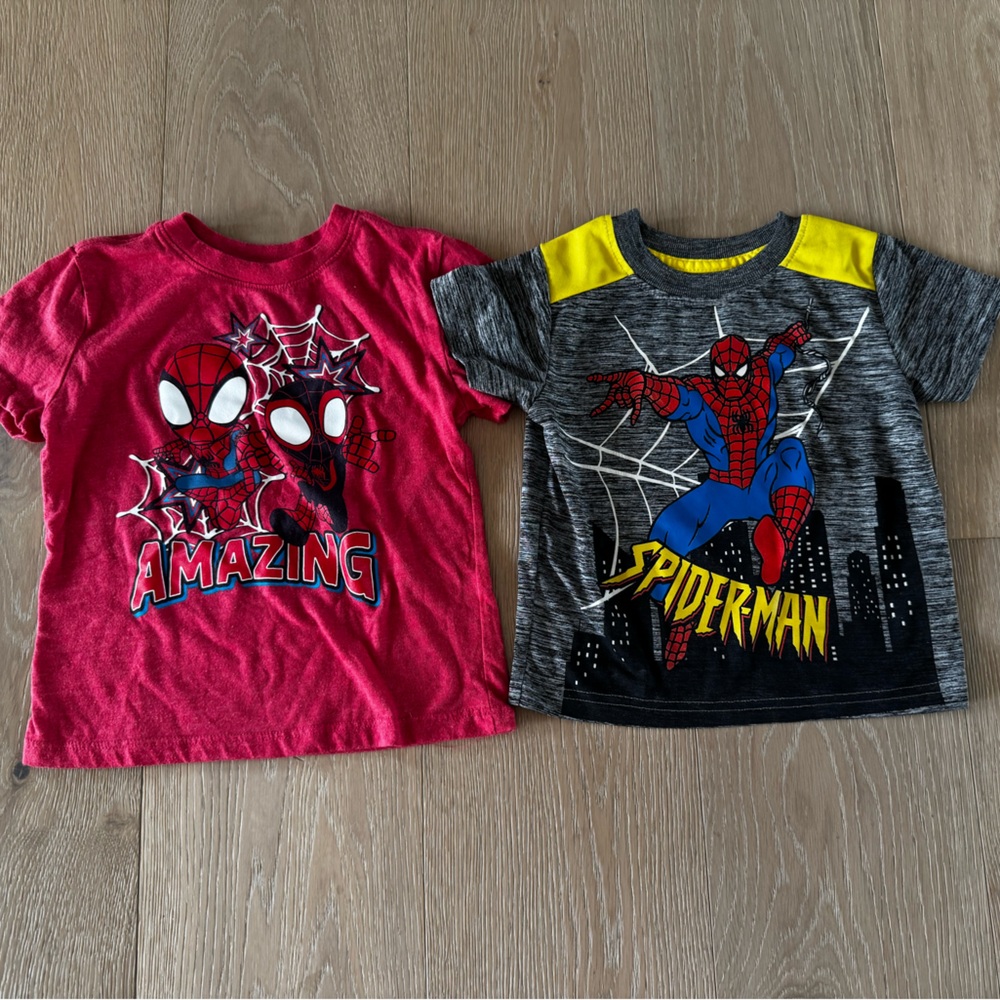 Spider-Man Graphic T-Shirts - Red and Gray